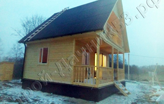 3 Каркасно-щитовой дом 6×6, 60 м², Ленинградская обл., Деревня Моршагино (8)